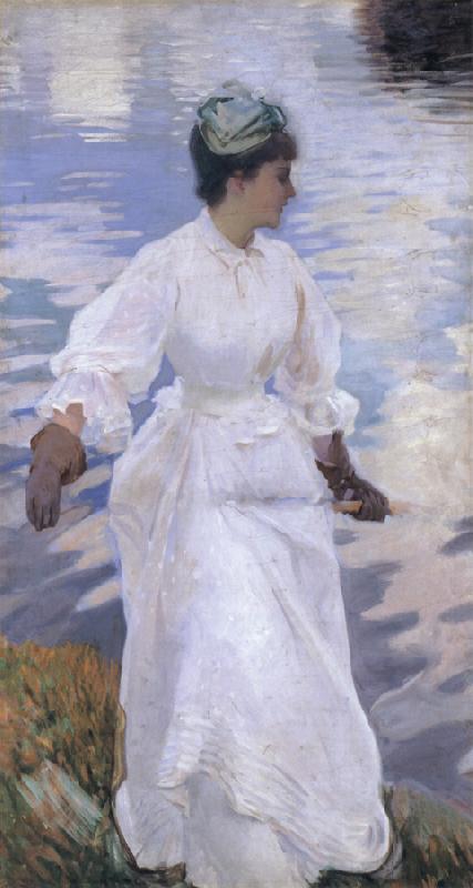 John Singer Sargent Lady Fishing Mrs Ormond oil painting image